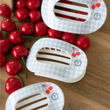 Flat Round Hair Clip | Large | Basket of Cherries