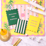 Palm Springs Yellow Mahjong Shufflers Set of 2