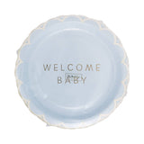 Welcome Baby Blue Plate