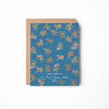 Blue Dahlia Birthday Card