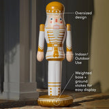 Gold Inflatable Nutcracker - 3.5 ft