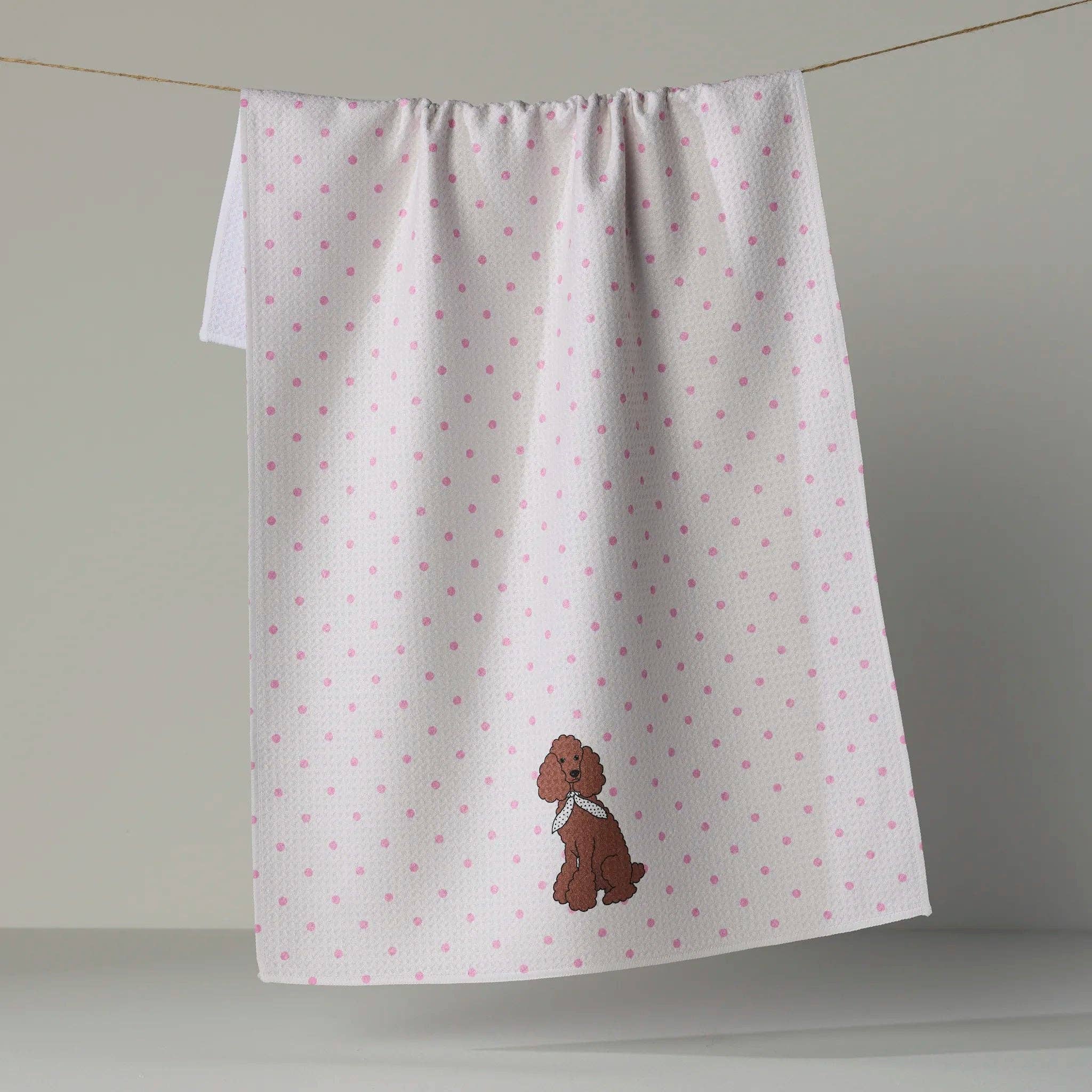 Poodle Charm Tea Towel