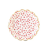 Tiny Red Hearts Paper Plate