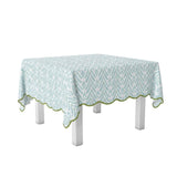 Petite Frond Blue Square Game Tablecloth