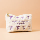 Sorority Bows & Pearls Teddy Pouch