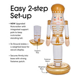 Gold Inflatable Nutcracker - 5 ft
