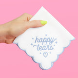 Happy Tears Handkerchief - embroidered handkerchief