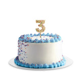 Confetti Time Numeral Cake Toppers