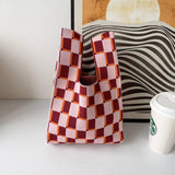 Dainty Tote- Checkers Scarlet