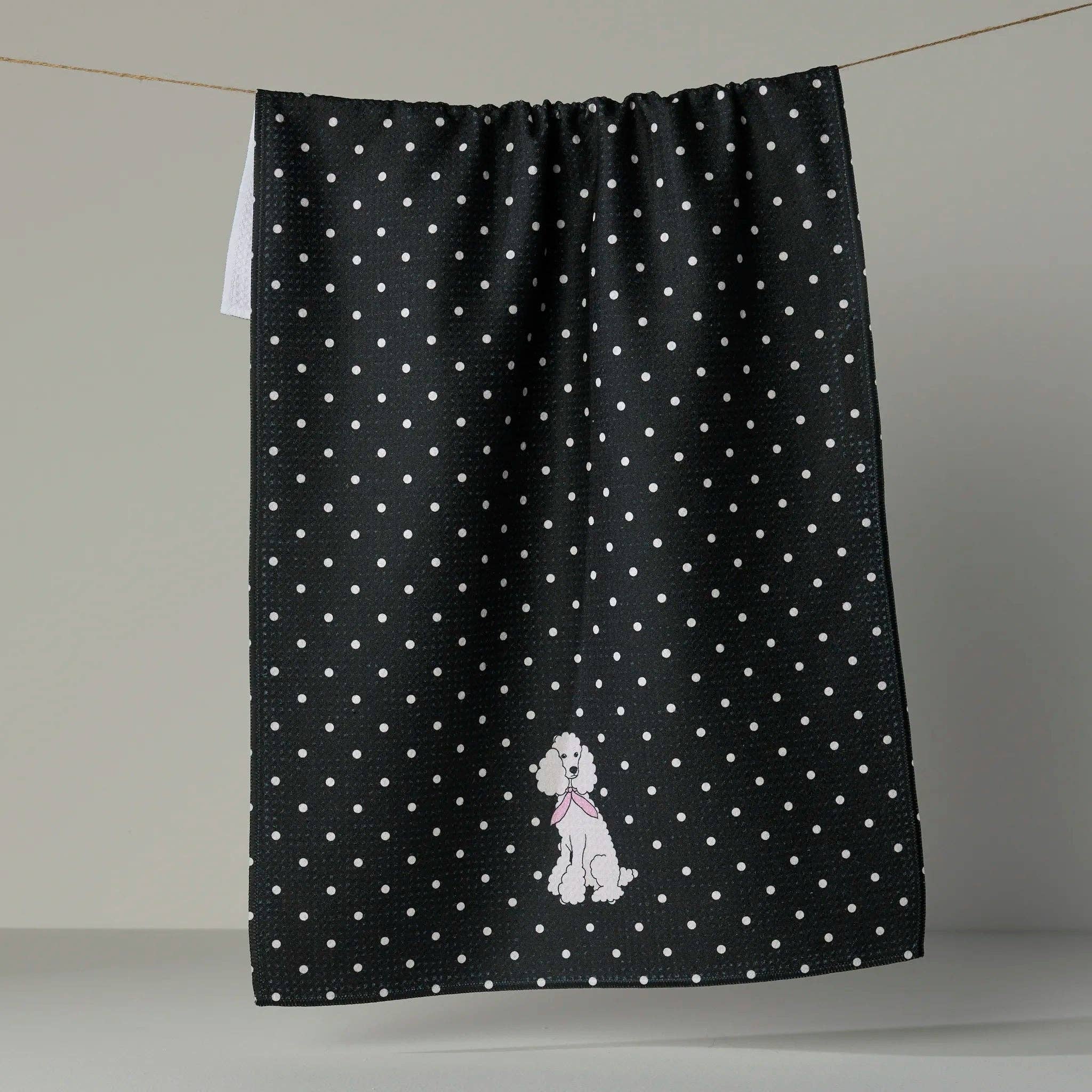 Poodle Charm Tea Towel