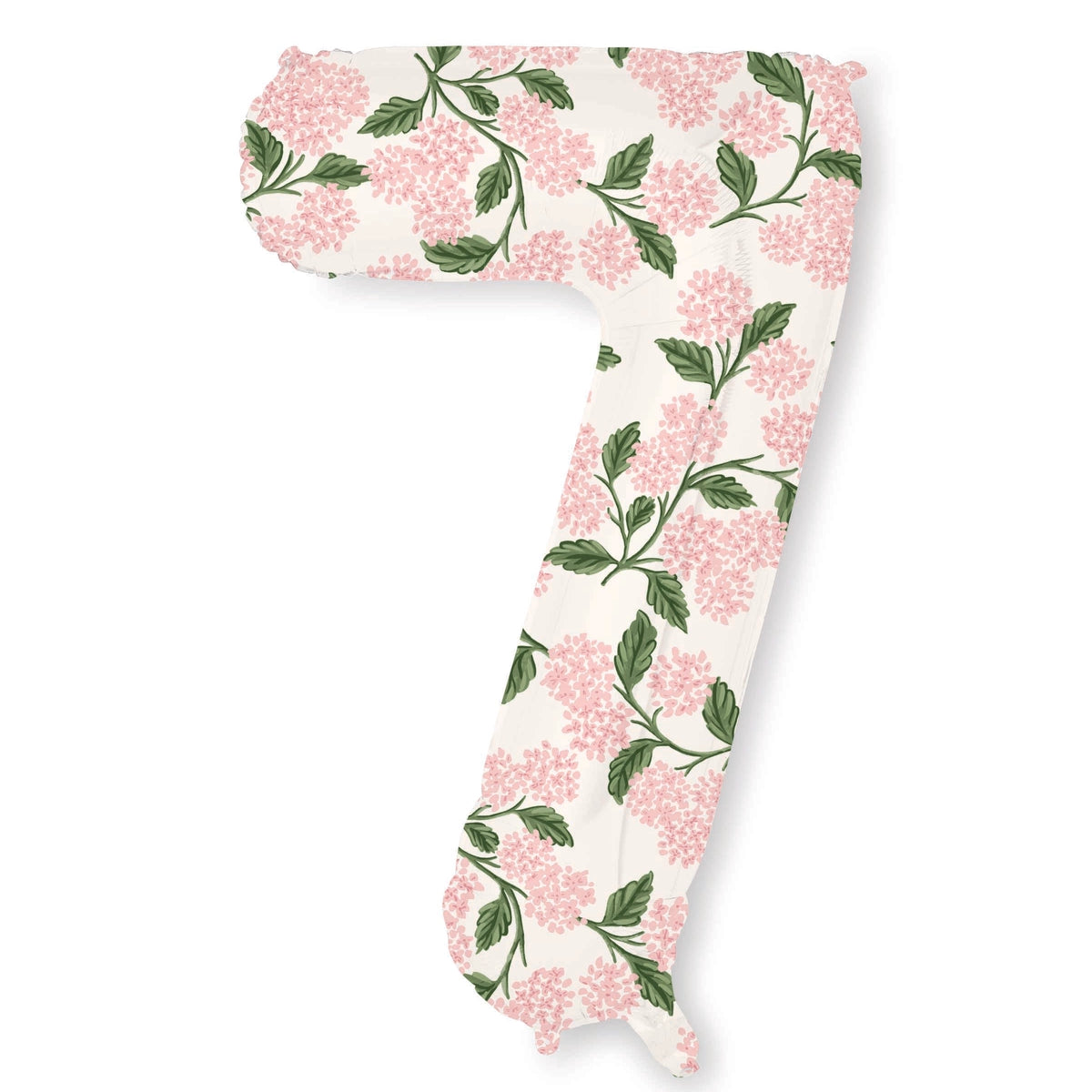 Pink Hydrangea Numbered Foil Balloon