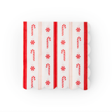 CHRISTMAS PEPPERMINT CANDY LARGE SCALLOPED NAPKINS