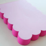 Scalloped Shaped Notepad | Lilac + Hot Pink Edge