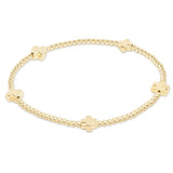 Egirl Signature Cross Small 2mm Gold Bracelet- Gold