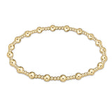 Egirl Classic Sincerity Pattern 4mm Bead Bracelet- Gold