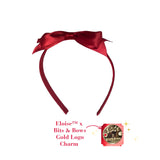 Eloise Bow Headband- Red