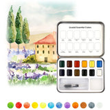 Watercolor Pocket Set of 12 With Brush- Essential Colors