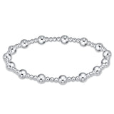Classic Sincerity Pattern 5MM Bead Bracelet- Sterling