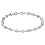 Extended Classic Sincerity Pattern 4MM Bead Bracelet- Sterling