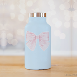 Pink Striped Bow Vinyl Sticker