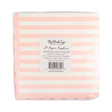 Pink Striped Scalloped Cocktail Napkins