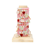 Fancy Pink Hearts Bracelet