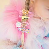 Waffle and Butter Hair Clip Set
