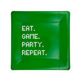 Eat Game Party Square Paper Plate