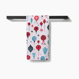 Embroidered Ornaments Tea Towel