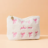 Sorority Bows & Pearls Teddy Pouch
