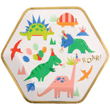 Dino Party Dinner Plate Die Cut Foil