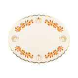 Foil Pumpkin 17" Paper Platter (6ct)
