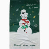 Vintage Snowman Tea Towel