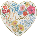 Mom Floral Heart Ceramic Trinket Tray