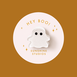 Hey Boo! Ghost Mini Hair Clip | Halloween