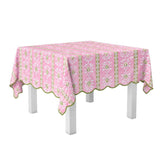 Rosemary Stripe Pink Square Game Tablecloth