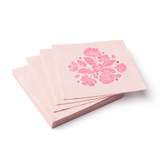 PETAL PINK ELEGANT FLORAL COCKTAIL NAPKINS