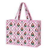 Diamond Floral Quilted Bag Print