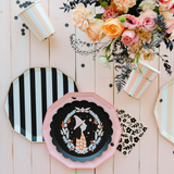 BLACK NOIR SIGNATURE CABANA STRIPE PLATES