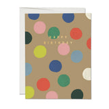 Rainbow Dots birthday greeting card