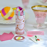 Tabletop Surprise Favor - "Happy Birthday" Cake -Asst Colors