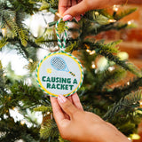 Needlepoint Ornament - Causing A Racket
