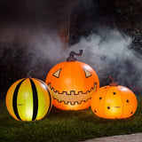 Light Up Inflatable Halloween Pumpkin Decorations - 3 Pack