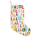 Fa La La Embroidered Stocking