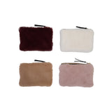 Faux Fur Fabric Zip Pouch