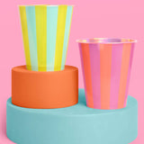 Pool Party Cups - 16 plastic cups, summer, kids, pink, blue