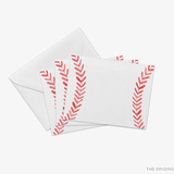 Baseball Seams Flat Notecards [Sets of 8]