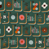 Moss Tile Toss Tea Towel