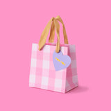 Light Pink Gingham Gift Bag