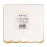 Foil Gold and Cream Cocktail Napkin